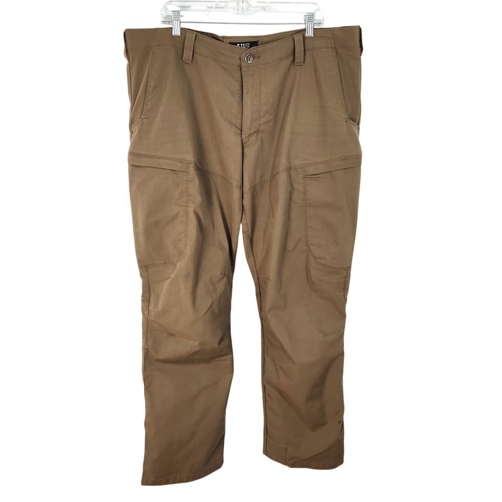 5.11 Tactical Apex Pants Men 42x31.5 Battle Brown Cargo Work Hiking 74434ABR-116